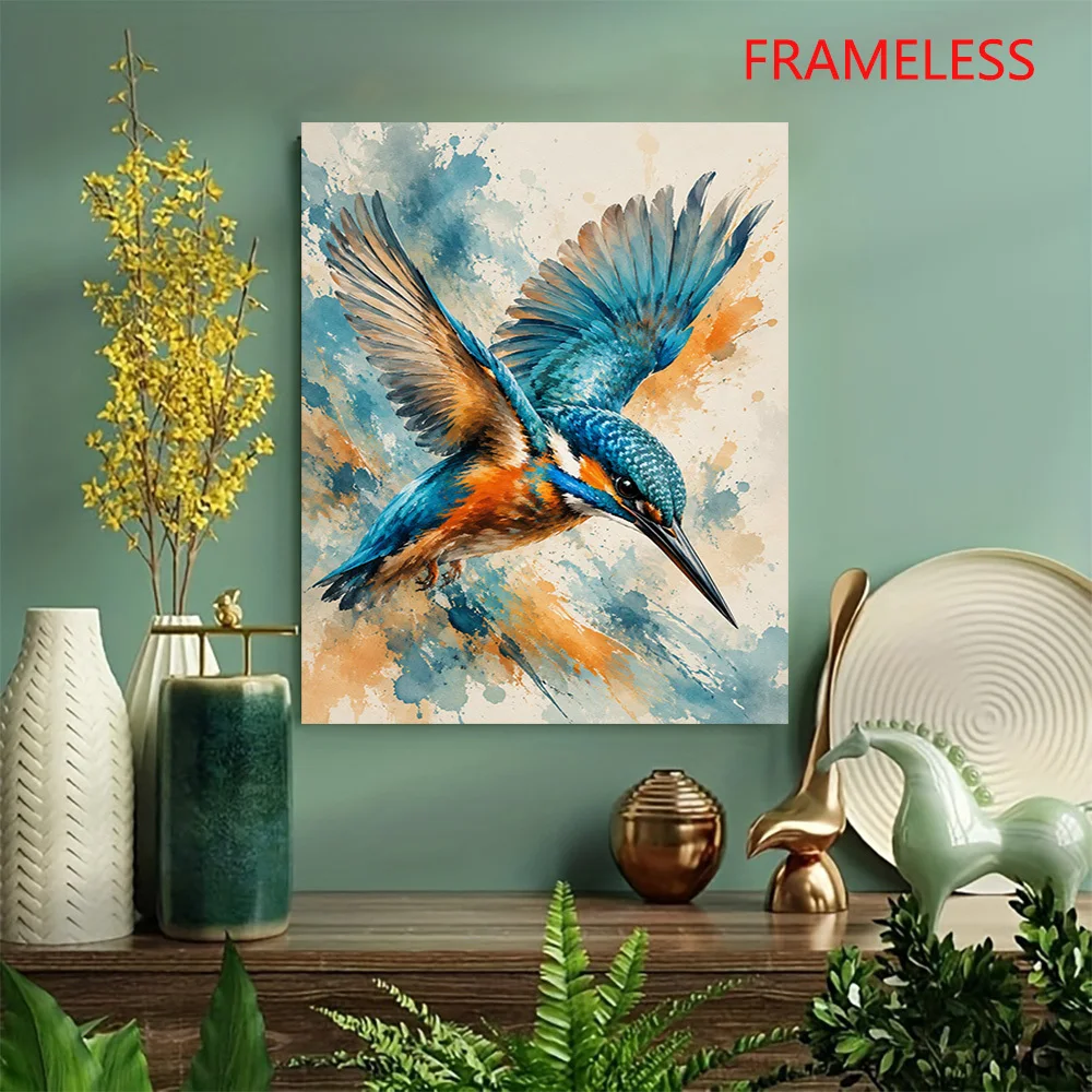 Professional Art Use 1pc Beginner-Friendly DIY Adult Paint by Numbers Kit - Includes Acrylic Paints, Canvas, 3 Paintbrushes, and
