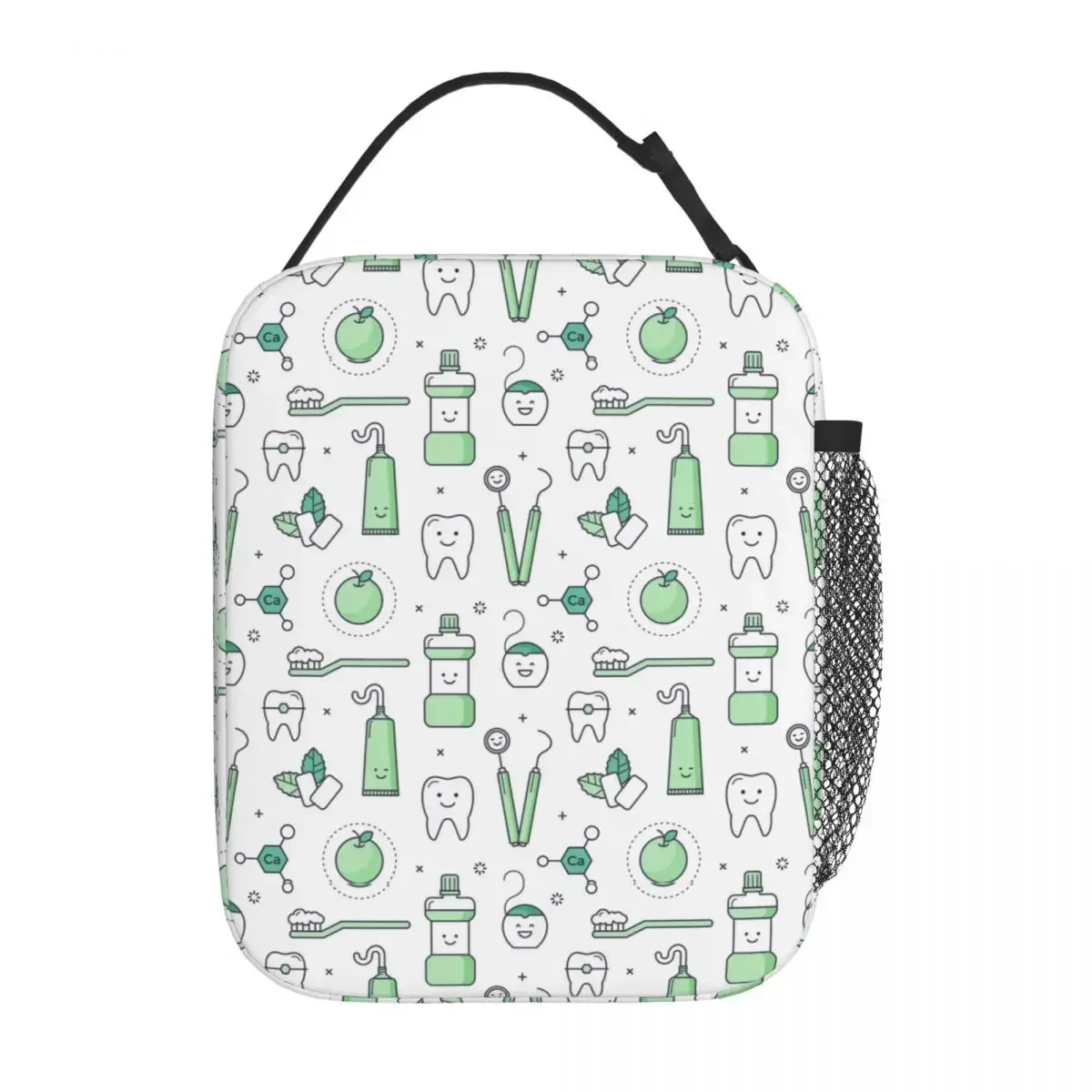 

Tooth Teeth Accessories Insulated Lunch Bag Work Theme Storage Food Box Portable Casual Cooler Thermal Lunch Box