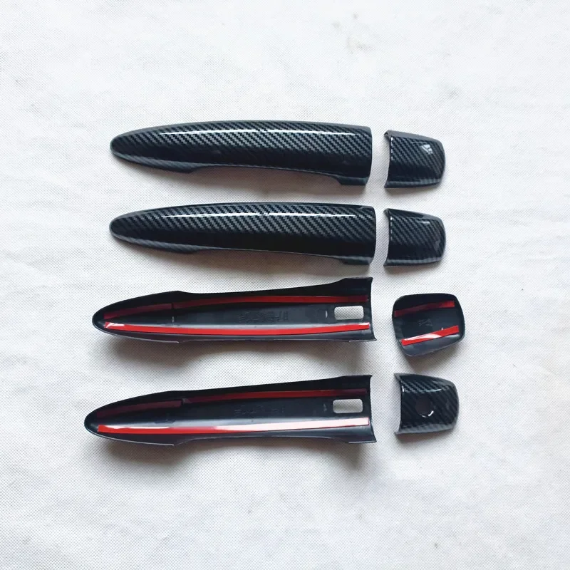 For Nissan Sentra B18 2020 2021 2022 2023 2024 Accessories Accessorios Door Handle Cover Trim Plastic Imitation Carbon Fiber