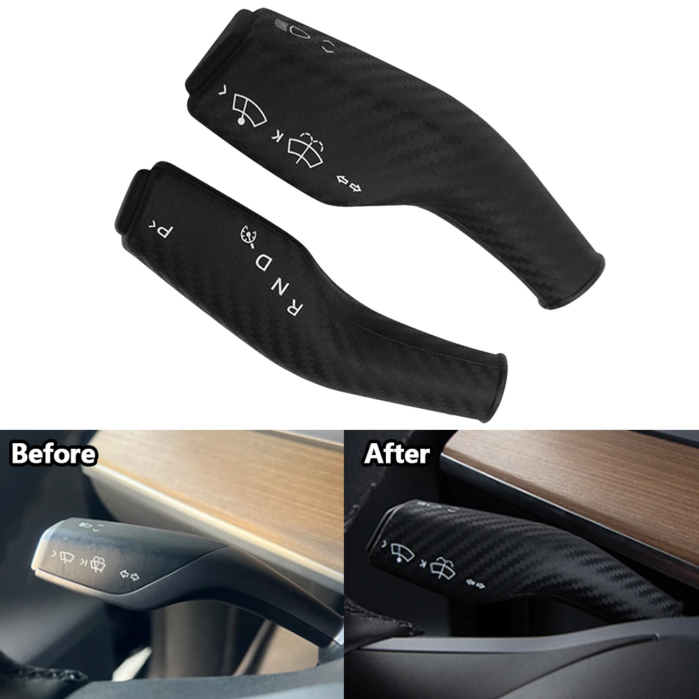 For Tesla Model 3 Y Gear Rod Sleeve Block Handle Dial Protection Patch Interior Wiper Dial Rod Model 2021-2023 Accessories Refit