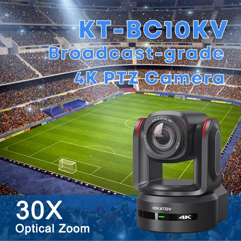 New Arrival 4K60fps AI Auto Tracking PTZ Camera 30x Optical Zoom NDI|HX3 Broadcast Grade PTZ Camera For Broadcasting