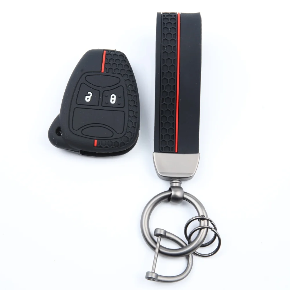 Funda para llave de coche para Dodge Avenger Caliber Cool Bo, para Jeep Grand Cherokee Compass Patriot, para Chrysler 300c Voyager PT Cruiser