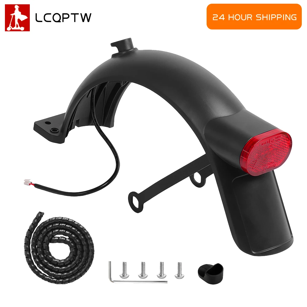 Electric Scooter Rear Mudguard 4 Lite Rear Fender Set for Xiaomi 4Lite Tire Splash Guard Back Wing Brake Tail Light Support Tool