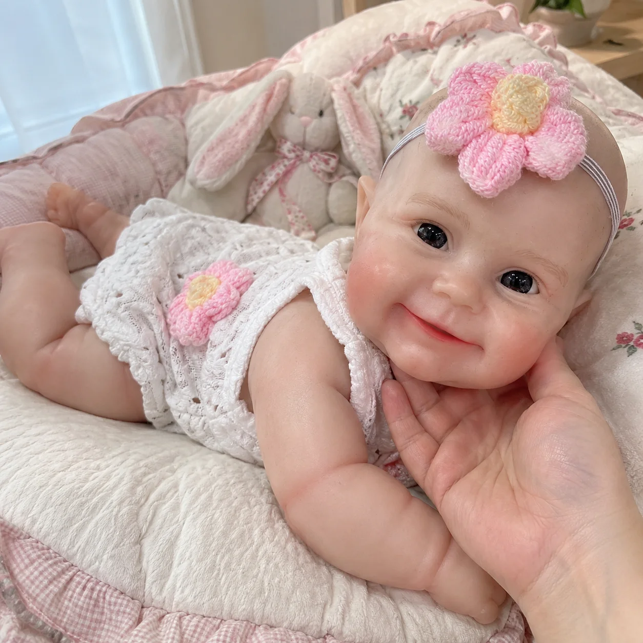 1Pc 13 Inch Cute Solid Silicone Reborn Baby Maddie Lifelike Newborn Doll Birthday Present Toy