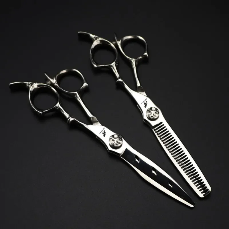 

Professional 6 Inch Hair Scissors Japan Steel Barber Shears Hairdressing Set Right Hand
