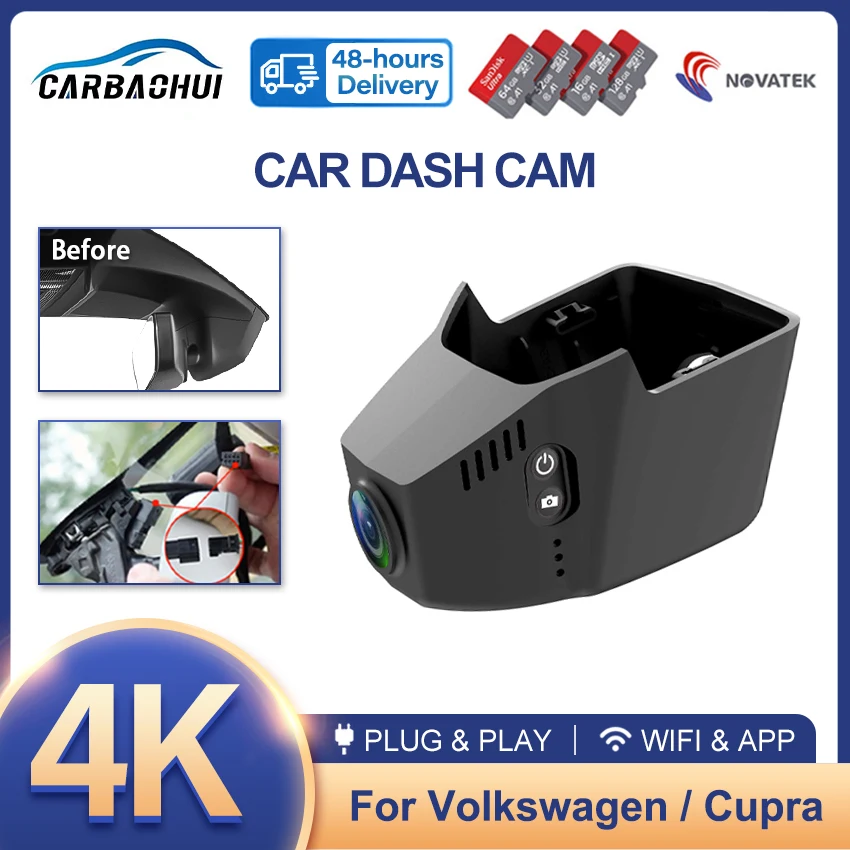

Dash Cam for VW Passat B8 2016-2023,Arteon,Atlas 2017-2024,Golf 7,8 2014-2023,Car DVR Camera for Cupra Formentor,For Volkswagen