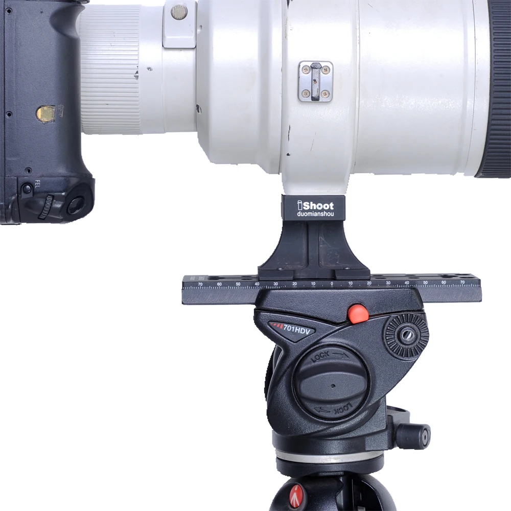Collare obiettivo iShoot per Canon RF 800mm F5.6L IS USM RF600mm RF 400mm RF 100-300 adatto Manfrotto 502/701 Sachtler 6tT/8T/DV3+3/DV5+5