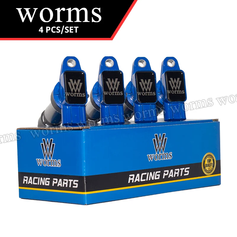 Worms Racing Ignition Coil Pack 4Pcs Upgrade For Suzuki K6A F6A Engine DA64V DA63T F6A DA64W DA62 DA52 Alto 33400-76g21