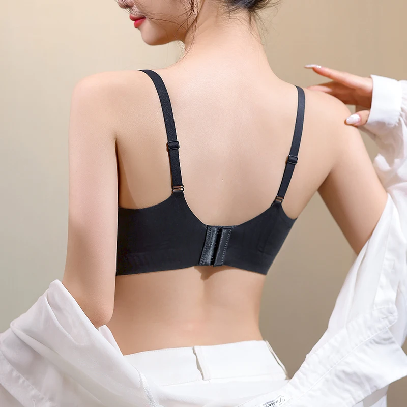 Underwear Women's Summer Thin Small Chest Gathering Anti-sagging Close Pair Of Breast Cool Breathable Hollow Bra Cover 2024 New