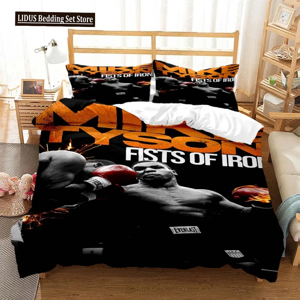 

Boxing Champion Mike Tyson 3D Cartoon Printed Bedding Queen Bedding Set Customized King Size Bedding Set Soft And Comfortable