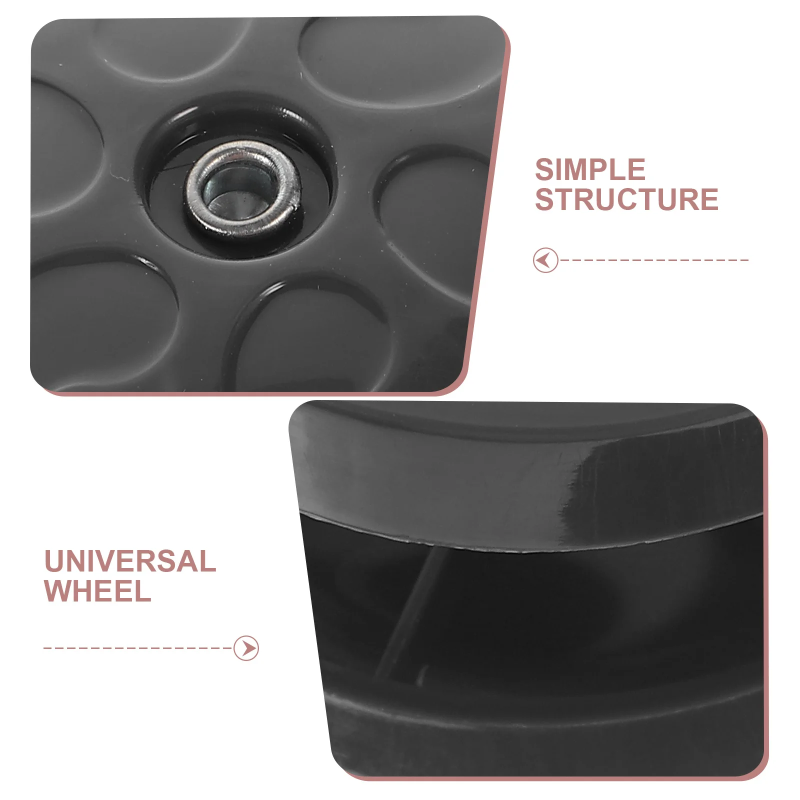 4 قطع عجلات بديلة لعربة الأطفال، عجلات بلاستيكية عالمية صامتة للمشايات، ملحقات عربات الأطفال، رمادي داكن