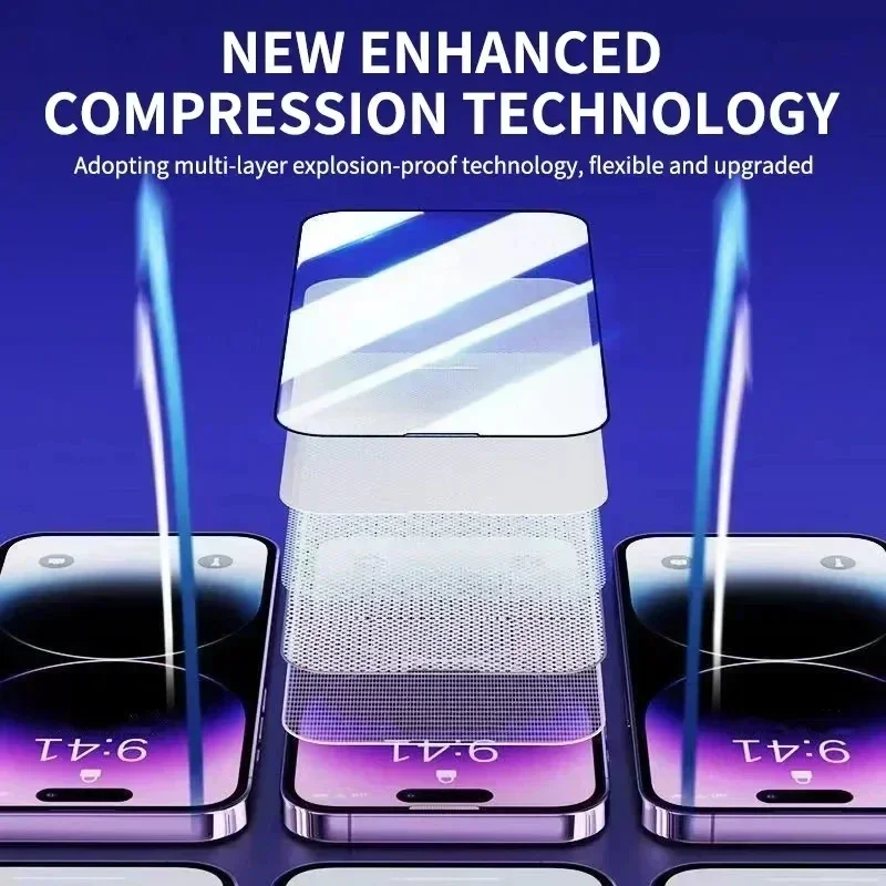 1-3Pc Tempered Glass Screen Protector for iPhone 15/14/13/12