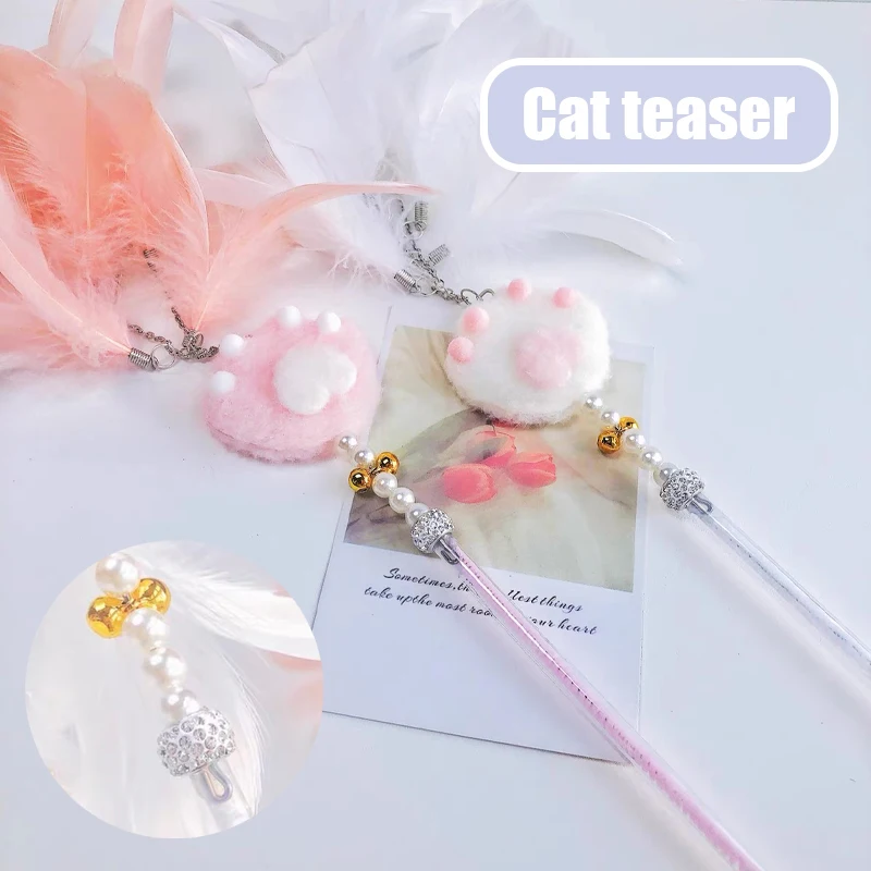 

1pcs 37cm Interactive Cat Toy Funny Simulation Feather Bird Cat Stick Suction Cup Toy for Kitten Playing Teaser Wand Toy