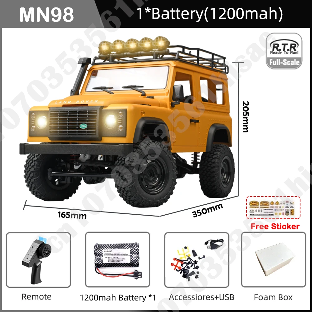 1:12 Schaal MN Model RTR Versie RC Auto 2.4G 4WD MN99S MN99 RC Rock Crawler Defender Afstandsbediening 1/12 Truck kinderen Speelgoed