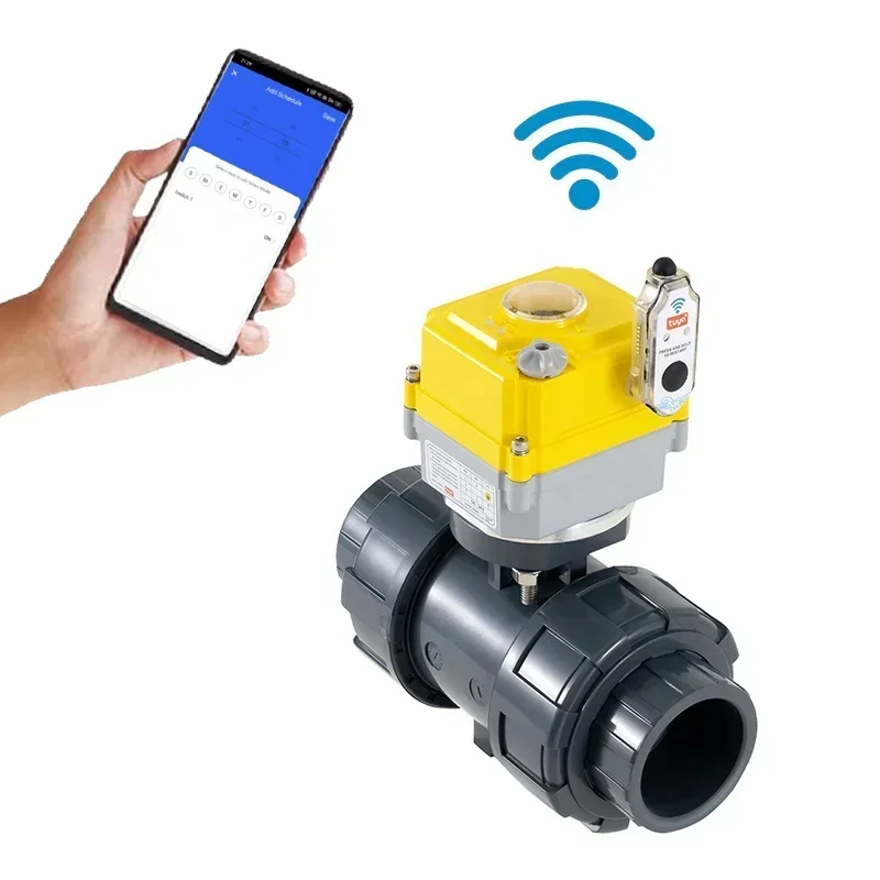 Smart electric valve power off automatic return setting. Smart electric actuator PVC electric water valve