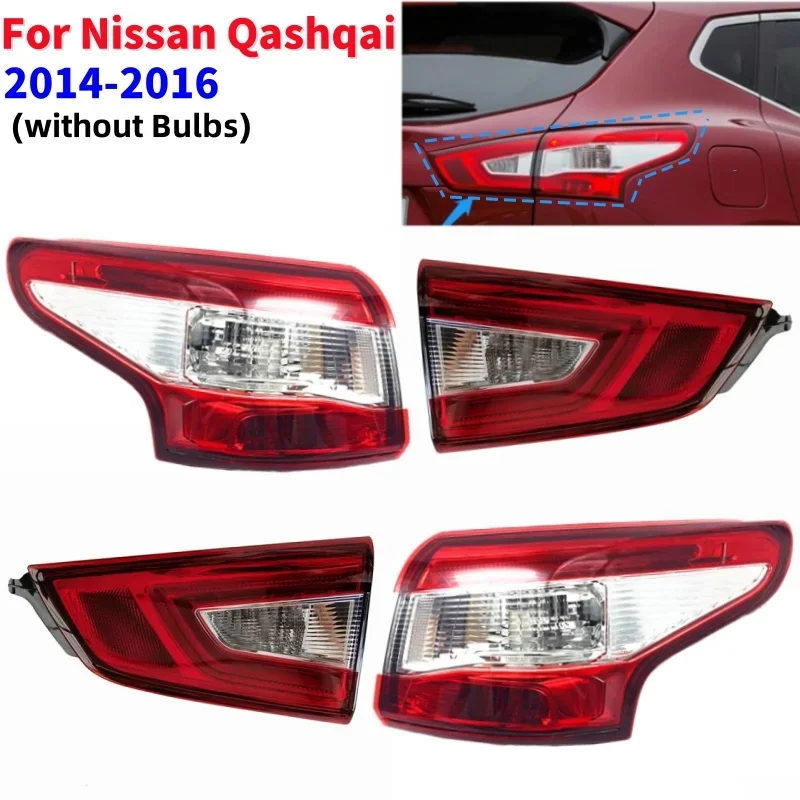 

1pcs Car LED Rear Stop Brake Tail Light for Nissan Qashqai MK2 J11 2014-2016 (without Bulbs)
