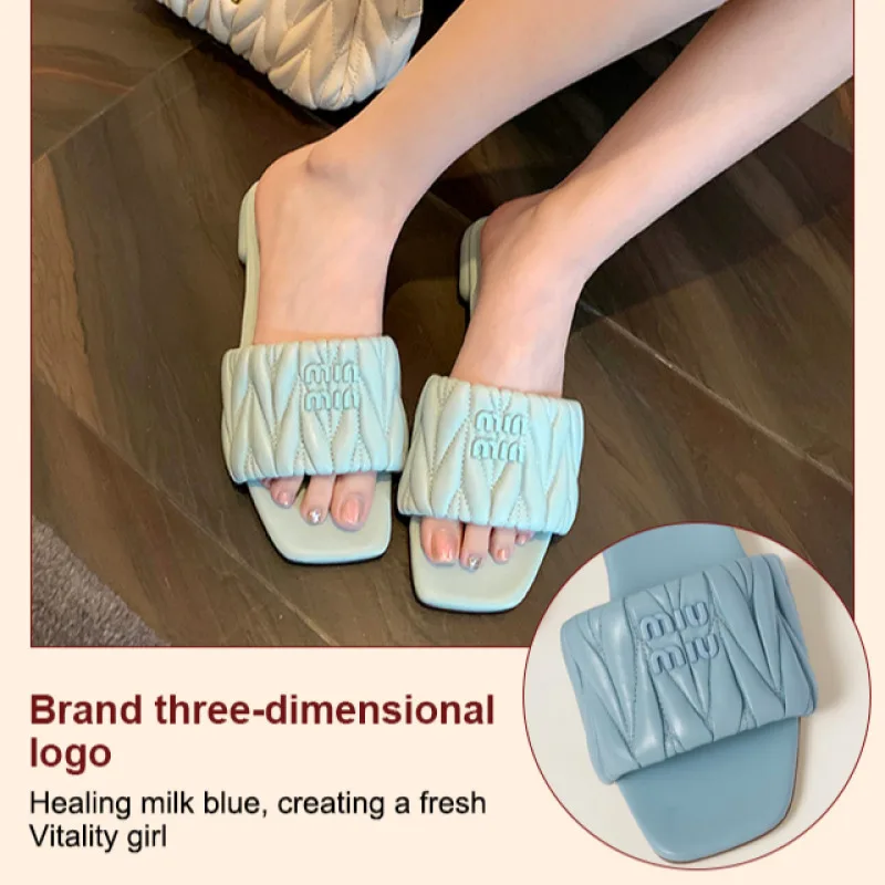 Trendy Candycolored Flat Slippers for Women  Ideal for Summer Casual Wear