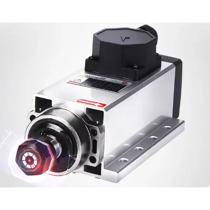 High Speed BT30 Square Air-Cooled Spindle Motor with Bearing for CNC Boring 1.5-6KW Power Range Factory Price & Good Quality
