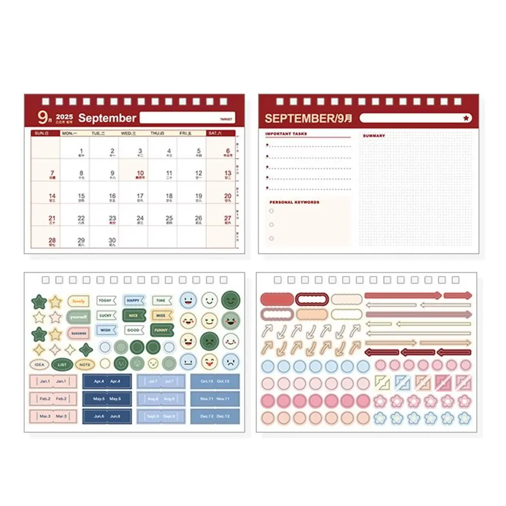 

Creative 2024-2025 Calendar 2025 Thick Paper Standing Flip Calendar Yearly Agenda Memo Pad Desktop Calendar Gifts