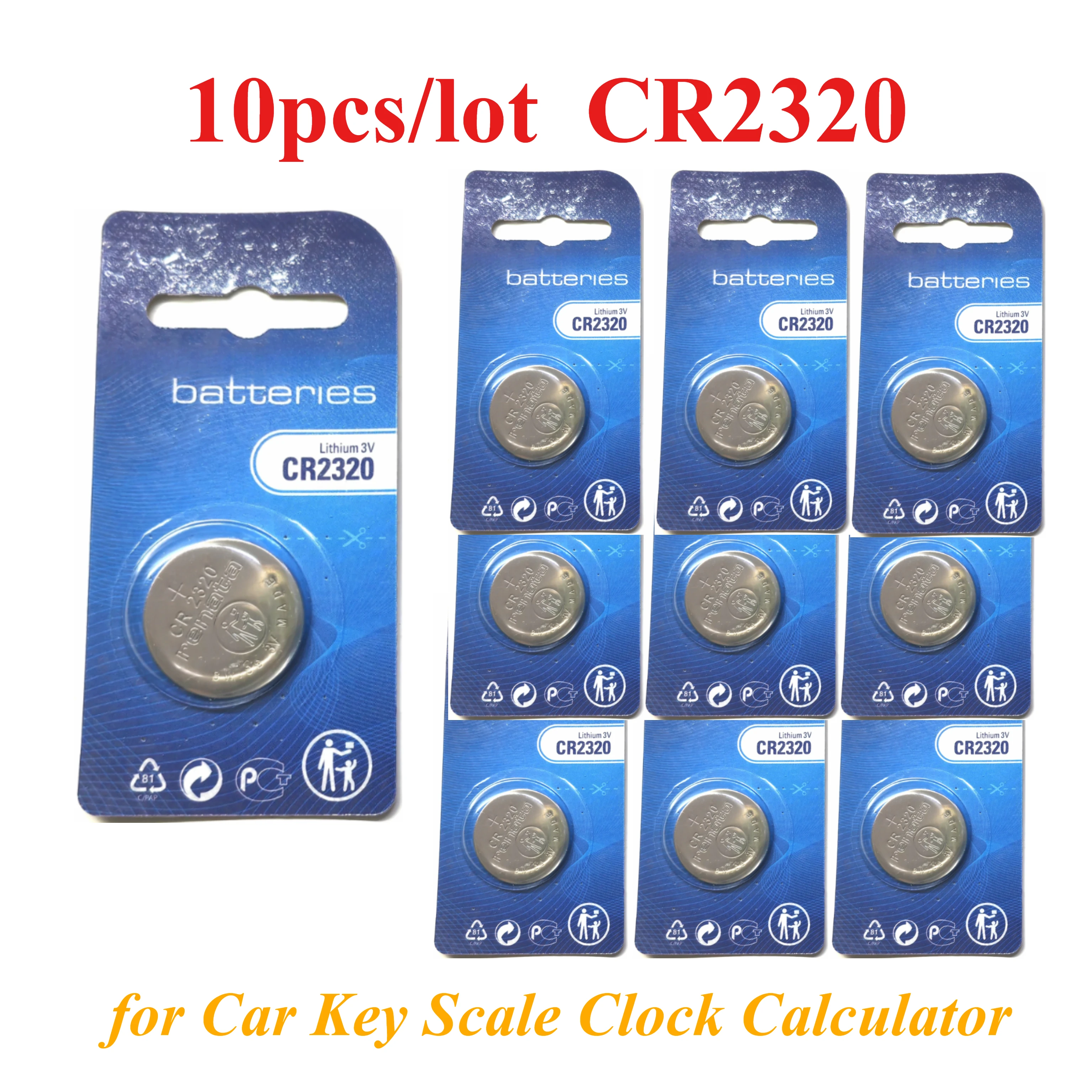 10pcs/lot Original CR2320 3V Swiss Made for Car Key Scale Clock Calculator BR2320 DL2320 ECR2320 Renata Integrated Circuit