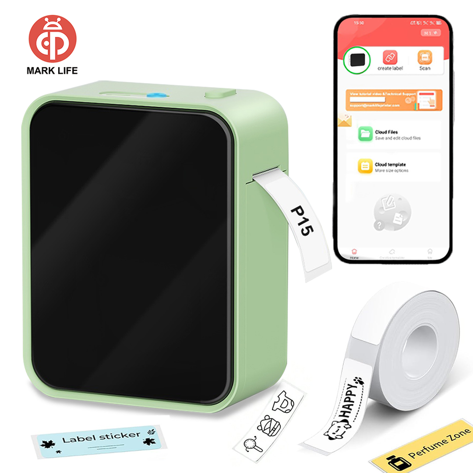 Marklife Thermal Label Printer D110 B21 P15 Mini Protable Bluetooth Adhesive Label Printer Maker For Gift/Diy Creative/Marking 