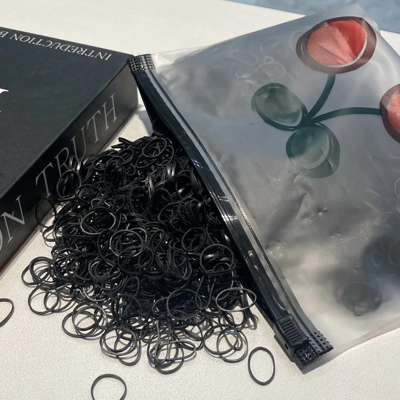2000 Stück Einweg gummibänder Baby Haar elastische haargummi mädchen Pferdes chwanz Haar gummi Kinder Haarschmuck – Detail 16