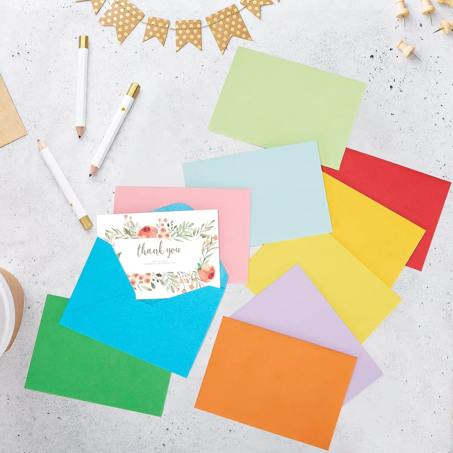 30PCS/PACK Candy Color Mini Envelopes DIY Multifunctional Craft Paper Envelope For Business Card, Letter Paper Postcards