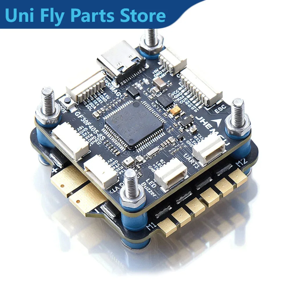 UniFlyJHEMCU CF30F405 8S Stack ICM42688P 16M Black Box Barometer OSD With Ruibet 80A 4-in-1 ESC(AM32) 3-8S Lipo For RC FPV Part