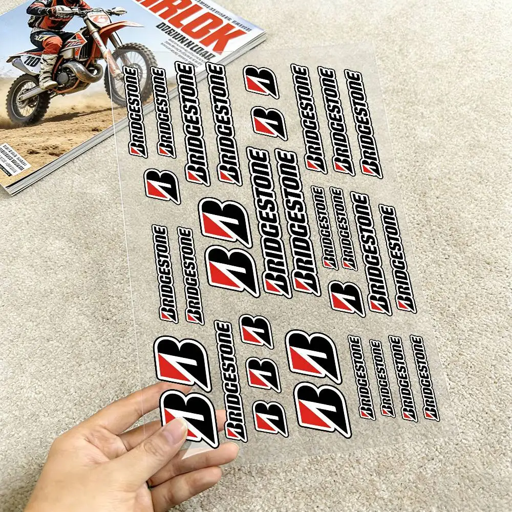 

Лазерные светоотражающие наклейки для мотоциклов Bridgestone, водонепроницаемые виниловые наклейки для мотоциклетных шлемов, топливных баков, велосипедов