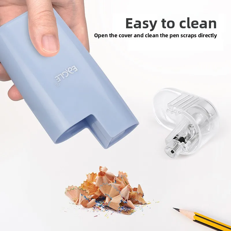 Portable Electric Pencil Sharpener for Artists Kids & Adults Battery-Operated Manual/Electric Compatible for Colored Pencils
