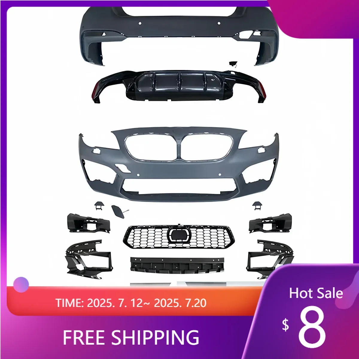 

SPEED AUTO Wholesale M5 Style Old to New PP ABS Car Front Bumper Facelift Body Kit for BMWs F10 F18