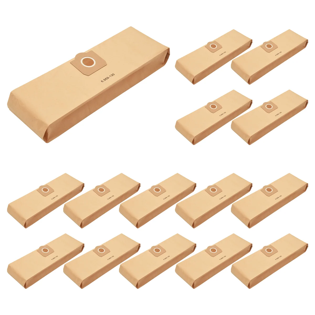 ホット 15 個掃除機バッグケルヒャー 6.959-130.0 フィルターバッグ A2201 WD3 紙バッグウェット & ドライ掃除機部品