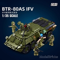 Sluban 611PCS Military BTR-80AS IFV Armored Personnel Carrier Model Building Blocks Educational Toys for Children