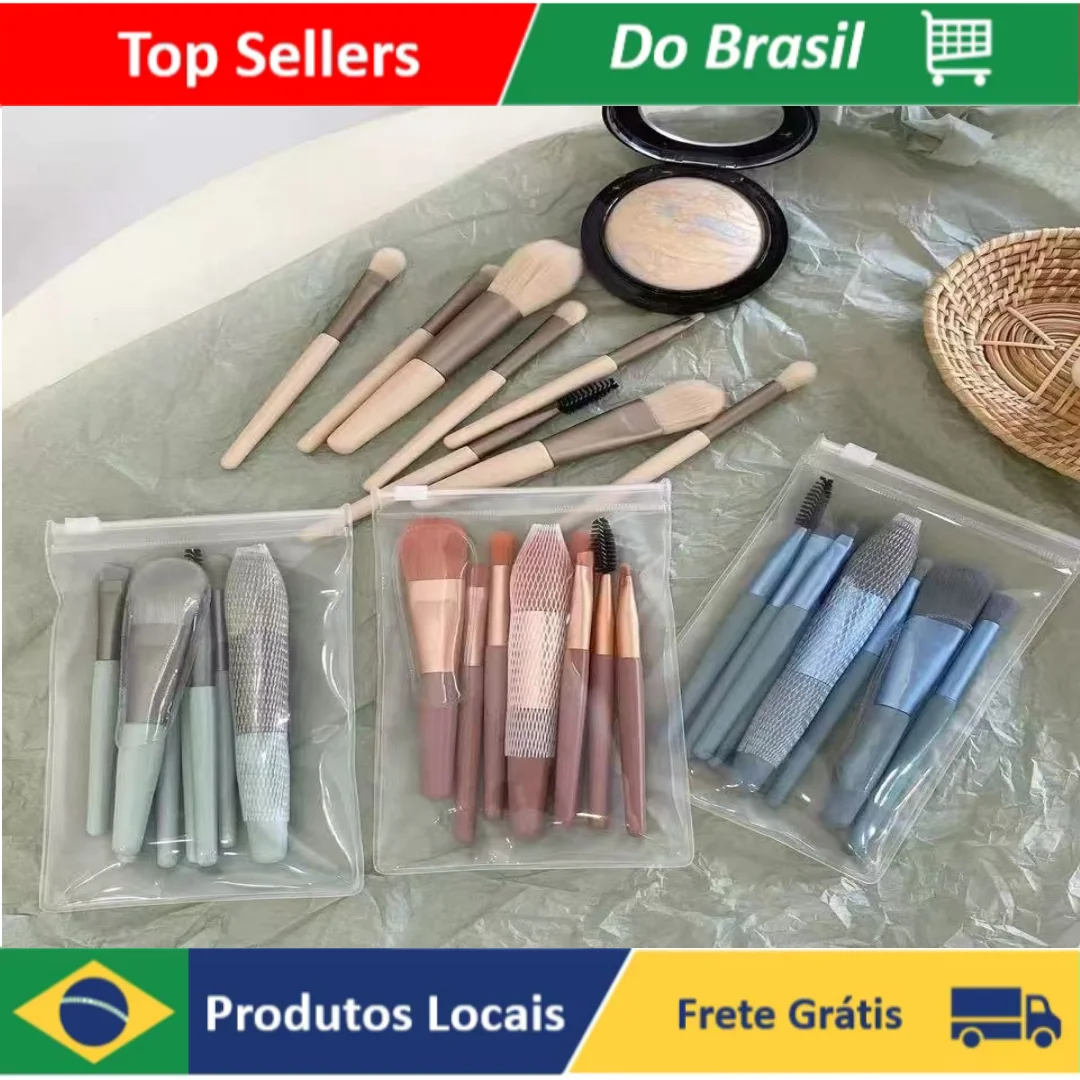 8Pcs Soft Fluffy Makeup Brushes Set for cosmetics Foundation Blush Powder Eyeshadow Kabuki Blending Makeup brush beauty tool