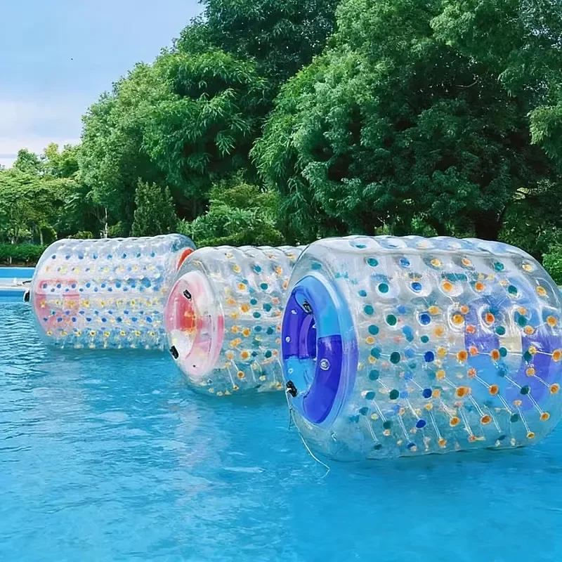Commercial Kids Inflatable Water Rolling Ball Colorful Transparent Floating Amusement Toy for Summer Parent-Child Water Parks