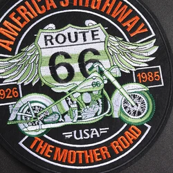 Punk circular badge size: 25x23.4cm Iron On Patches For Clothes DIY Embroidery Applique Patch Ironing Stickers For Jacket Badge