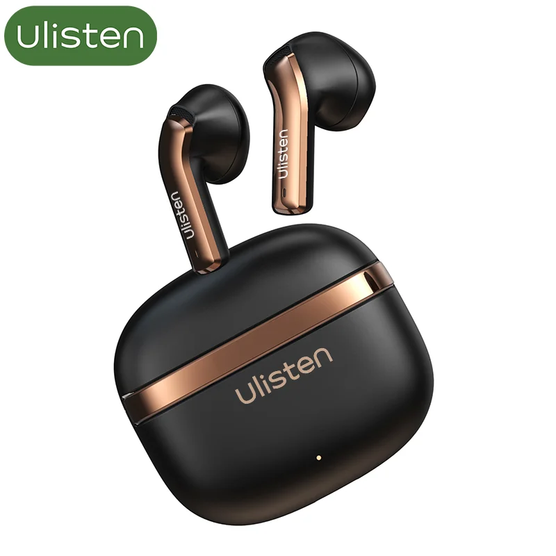 Ulisten Wireless Bluetooth 5.1 Headphone TWS Headset Touch Control Running Sports Stereo Buttons With Microphone Metallic Luster