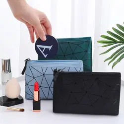 Waterproof Cosmetic Bag Fashion PU Leather Coin Purse Makeup Organizers Large Capacity Travel Wash Bag Toilet Storage Bag