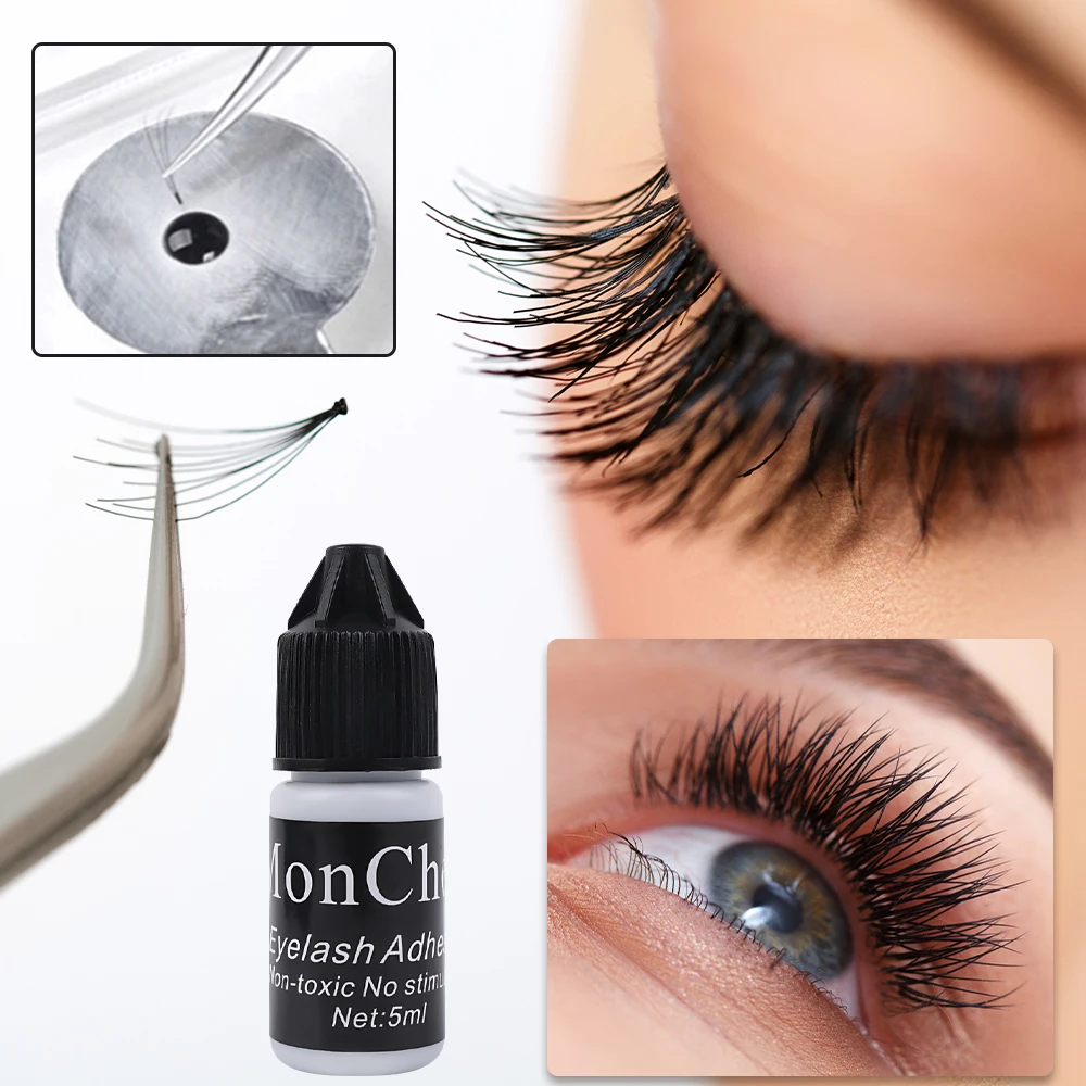 No Irritation Eyelash Glue Grafting Lasting Eyelash Extension Adhesive Black Waterproof Extra Strong Lashes Glue Makeup tools