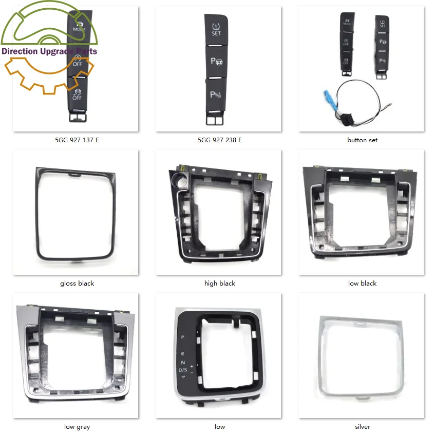 For VW Golf MK7 Shift Knob Panel Trim Plate Frame Switch Button Assembly with Wire Harness 5GG 927 137 E 238 E 5GG 864 263 B