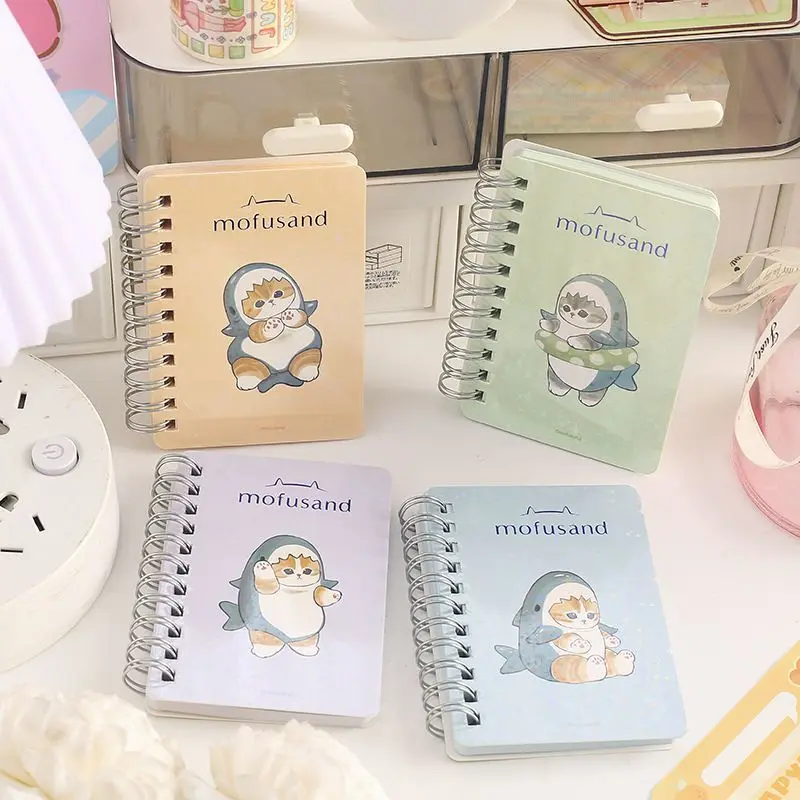 

Mini Coil Pocket Notebook Kawaii Cute Shark Cat Cartoon