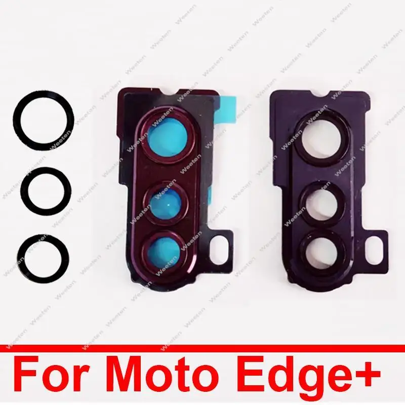 Rear Camera Glass Lens Cover For Motorola MOTO Edge Plus XT2061-3 Back Camera Lens Frame Holder Parts