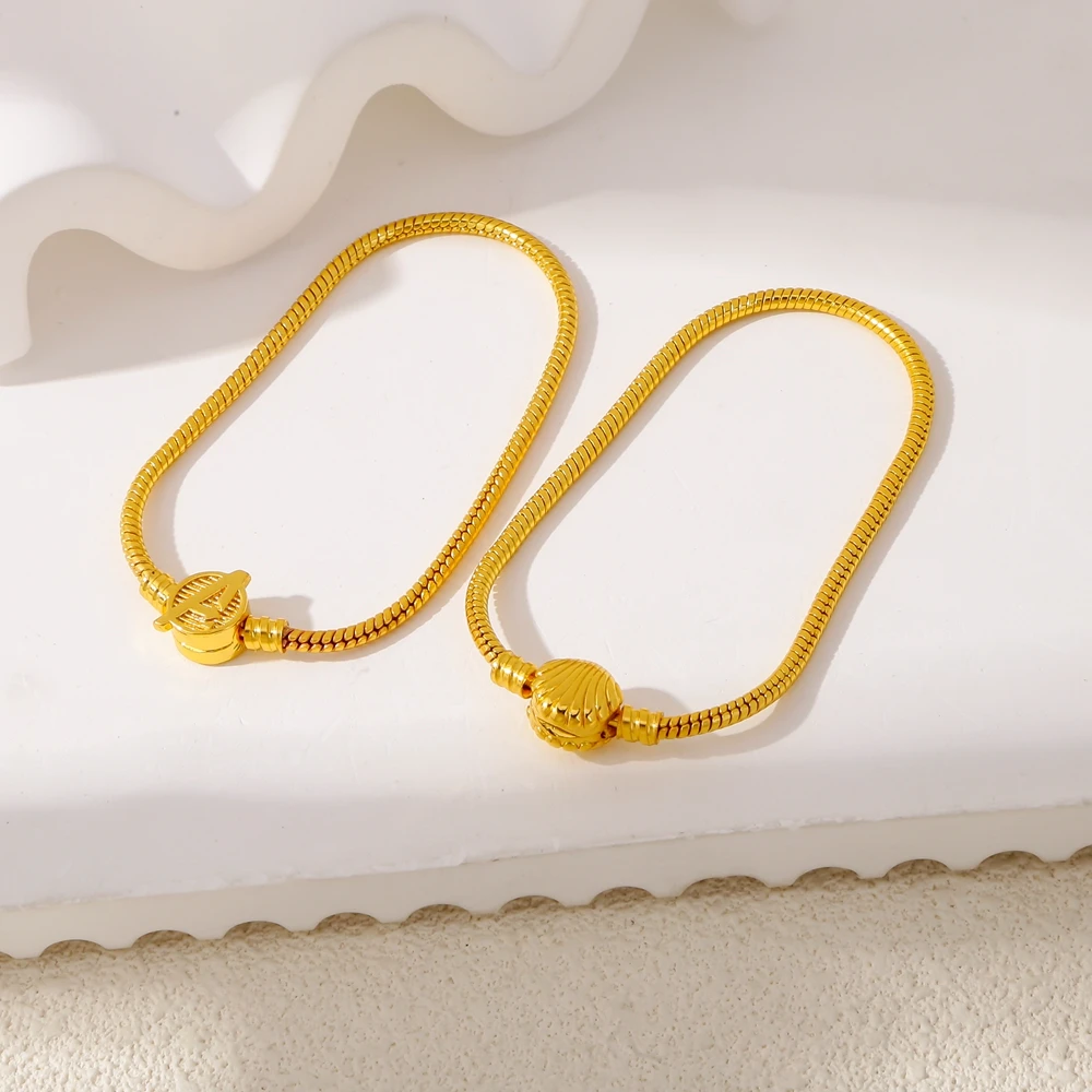 HIYEE bracciale Color oro per regalo di gioielli per ragazzo e ragazza braccialetti Pandora in acciaio inossidabile per le donne gioielli di moda di