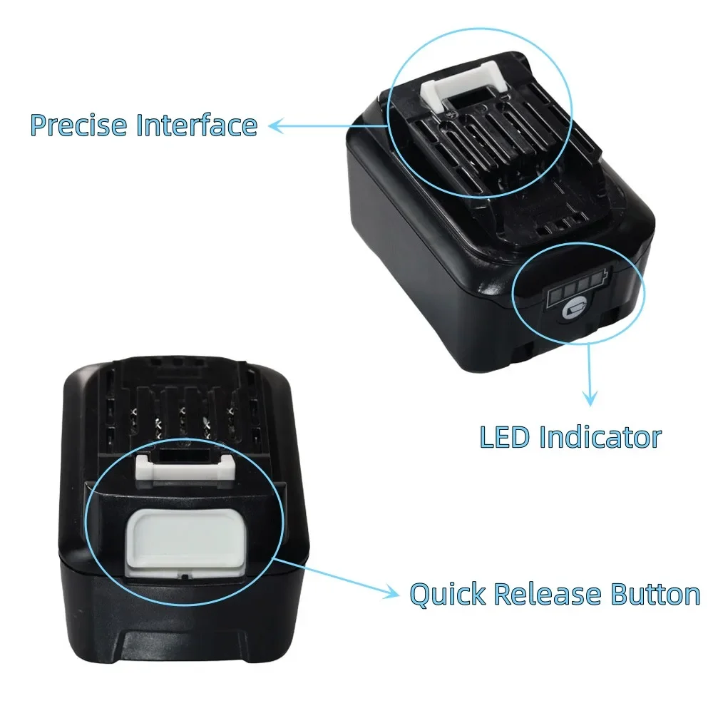 Bateria de iões de lítio de substituição para Makita, Ferramentas, 12V, Max XT, BL1021B, BL1041, BL1015B, BL1020B, 6000mAh, BL1041B