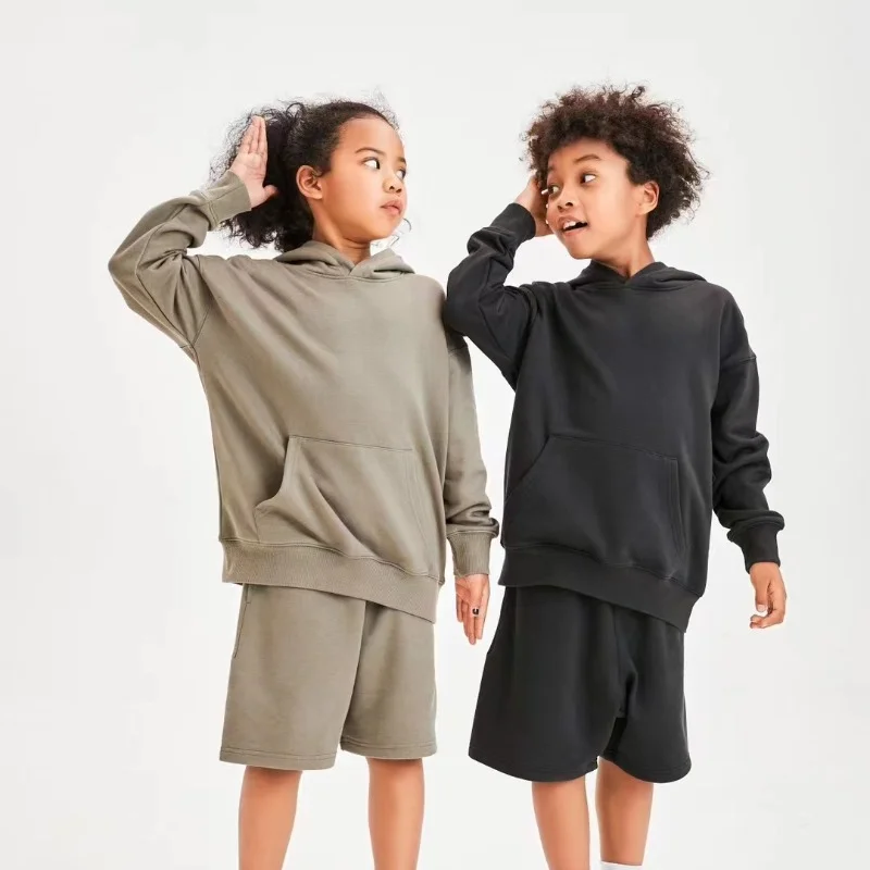 في سن المراهقة الأطفال رياضية الاطفال وتتسابق مجموعة هوديس السراويل 2 قطعة الخريف ملابس رياضية كاجوال القطن الفتيان الفتيات الملابس 10 12 سنة #2