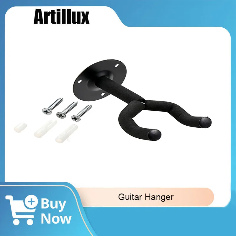 

1Pc Wall Guitar Hanger Plastic/Metal Versatile Anti-slip Design Wall Mounted Guitar Hanger For Guitar Ukulele Accessories
