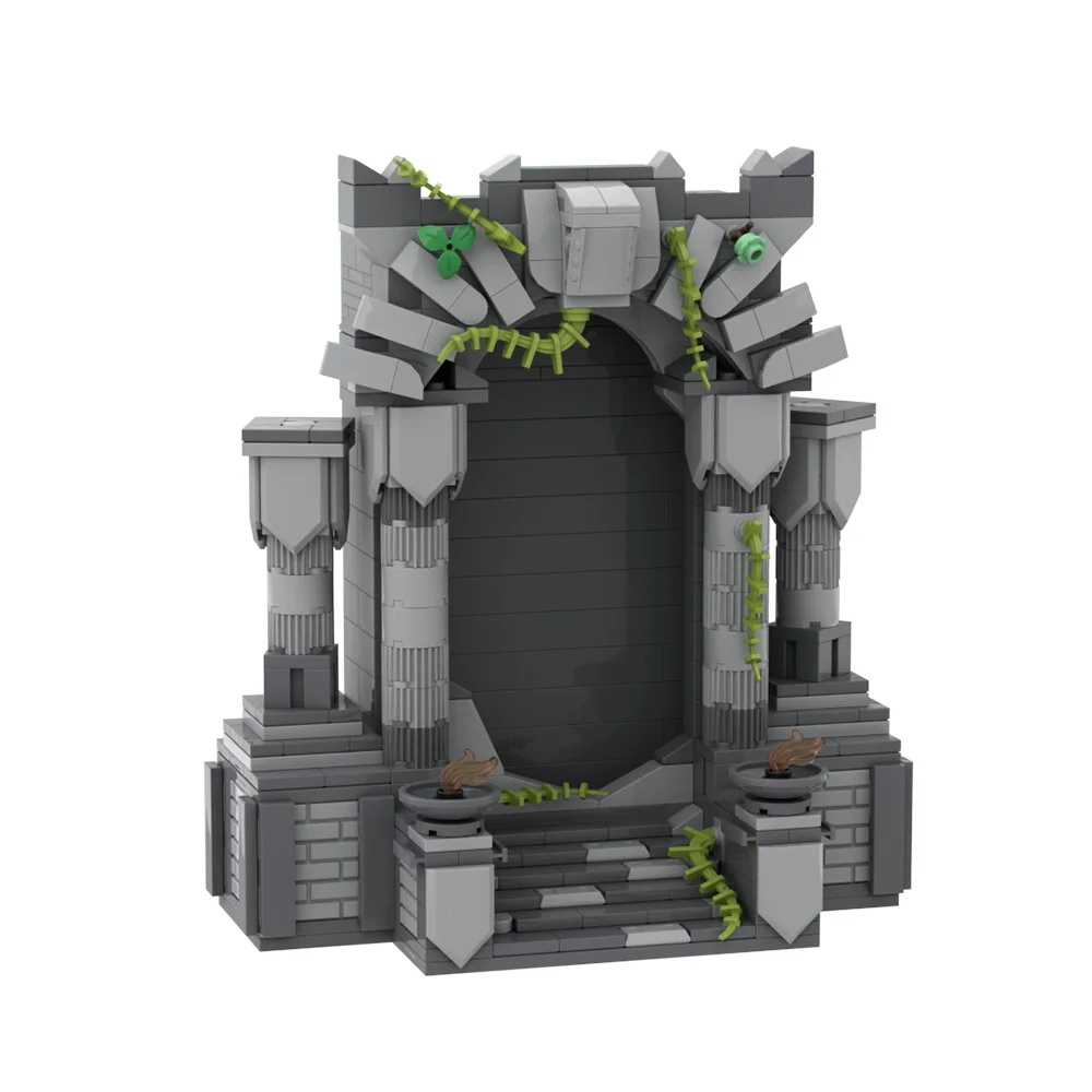 MOC Forgotten Portal - A phone Animated Terrain Piece For Your Fantasy Setting Building Blocks Blocks Toys For Children Gift