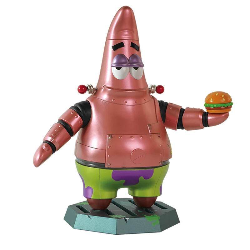 

New SpongeBob Patrick 360° Waist Rotation Mechanical Model Action Figure PVC Large Collectible Ornament Toy Gift Series By CIMON
