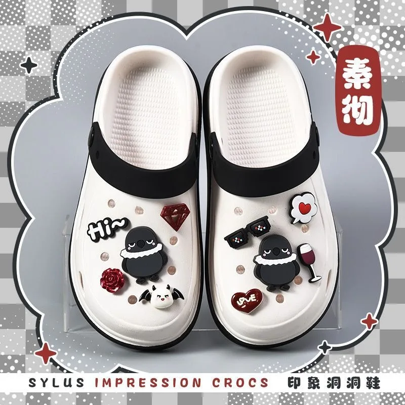 

Game Anime Love and Deepspace Sylus Crow Cosplay Men Women Kawayi DIY Summer Slippers Women Men Rain Boots Shoes