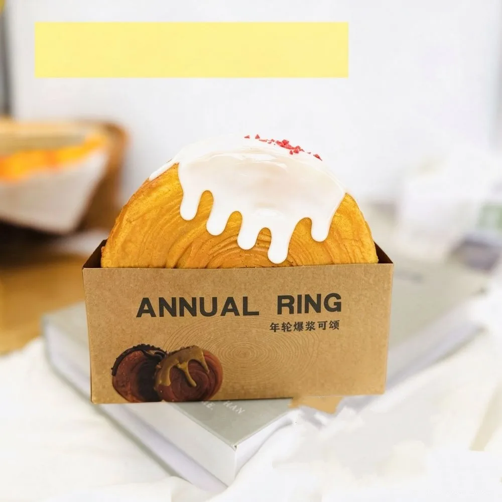 Super Soft Bread Toast Slow Rebound Toy Annual ring Novelty Croissant Squeeze Toy Interesting Funny